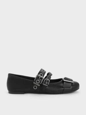 CHARLES & KEITH - Aether Grommet Studded Mary Jane Flats