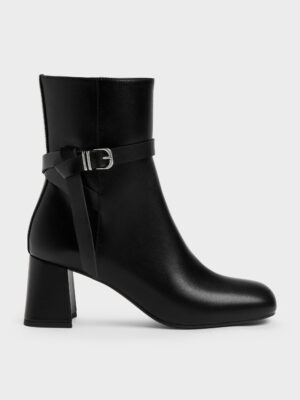 CHARLES & KEITH - Eliza Block-Heel Ankle Boots