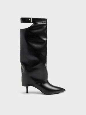 CHARLES & KEITH - Cut-Out Stiletto Knee-High Boots