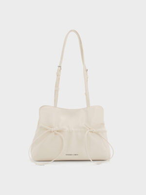 CHARLES & KEITH - Reese Ruched Bow Shoulder Bag