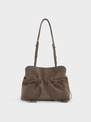 CHARLES & KEITH - Reese Ruched Bow Shoulder Bag