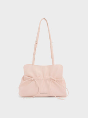 CHARLES & KEITH - Reese Ruched Bow Shoulder Bag
