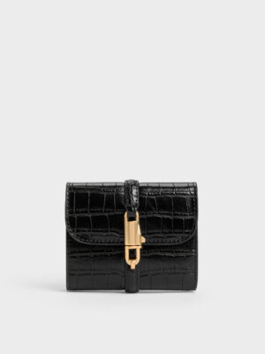CHARLES & KEITH - Delfina Croc-Effect Small Wallet