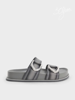 CHARLES & KEITH - Gabine Leather Ombre Buckled Sandals
