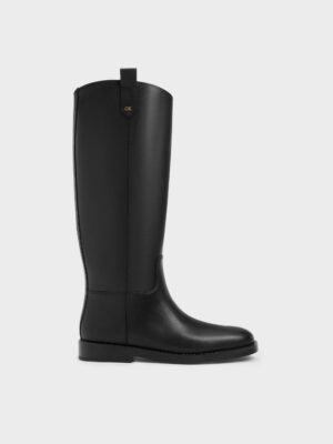 CHARLES & KEITH - Kallie Leather Knee-High Boots