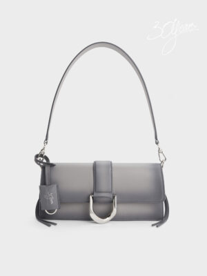 CHARLES & KEITH - Gabine Leather Burnished Shoulder Bag