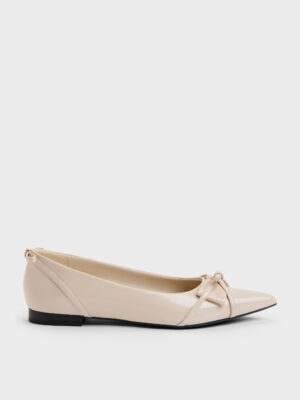 CHARLES & KEITH - Bettina Double-Bow Pointed Ballet Flats