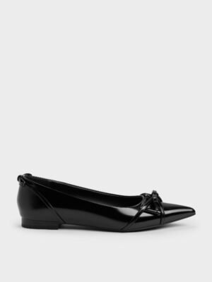CHARLES & KEITH - Bettina Double-Bow Pointed Ballet Flats