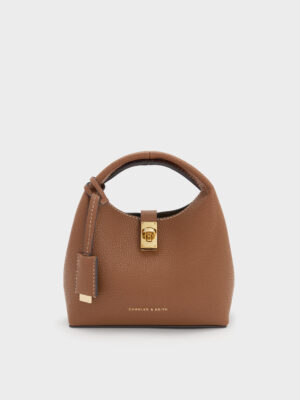 CHARLES & KEITH - Mini Chance Turn-Lock Bucket Bag