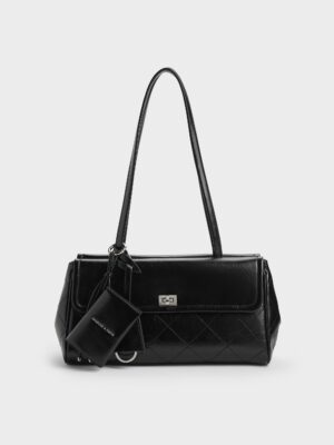 CHARLES & KEITH - Apfra Quilted Elongated Shoulder Bag