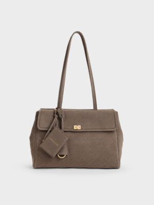 CHARLES & KEITH - XL Apfra Quilted Tote Bag