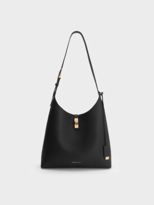 CHARLES & KEITH - Chance Turn-Lock Hobo Bag