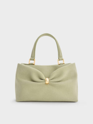 CHARLES & KEITH - Halsey Ruched Top Handle Bag