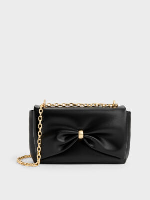 CHARLES & KEITH - Halsey Ruched Chain Shoulder Bag