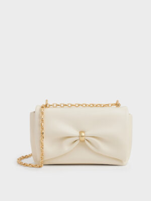 CHARLES & KEITH - Halsey Ruched Chain Shoulder Bag