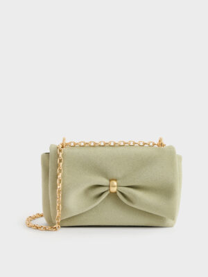 CHARLES & KEITH - Halsey Ruched Chain Shoulder Bag