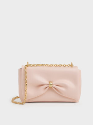CHARLES & KEITH - Halsey Ruched Chain Shoulder Bag