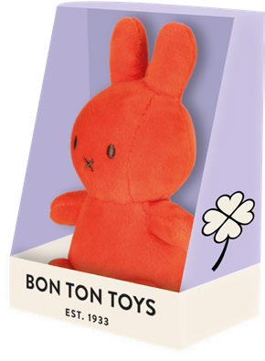 Bon Ton Toys 24182661 Miffy Plush Lucky Charm Bright Coral in Giftbox