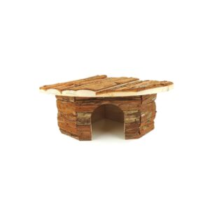 Pet Animal Wooden Corner Home (21.8x30.5x13.4cm) | Classic