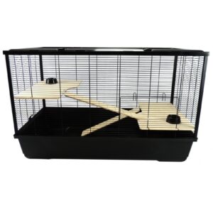 Hamster & Rat Cage 100cm – Langham XL Multi-Level Black | Little Friends