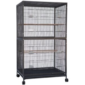 Aviary Grand Indoor Flight Cage with Stand and Wheels – 100×76×182cm