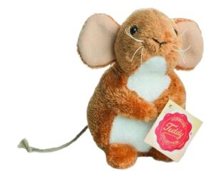 Hermann 92603 BROWN Mouse Sitting Cuddly Plush Soft Toy