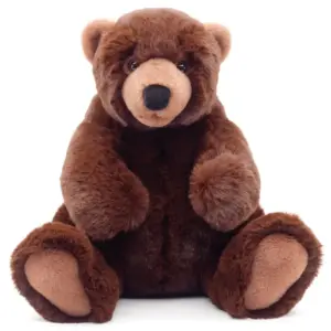 Uni Toys BE0271C21 Super-Soft Bear "Mika" Red-Brown 29cm Sitting Plush Toy