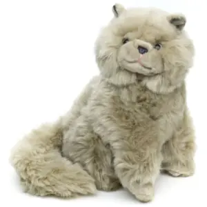 Uni Toys E30004GR/L73001RA Persian Cat Grey 25cm Sitting Fluffy Plush Toy