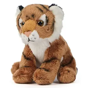 Uni Toys EWW0154A23-TB Tiger Orange Striped 15cm Sitting Big Cat Soft Plush Toy