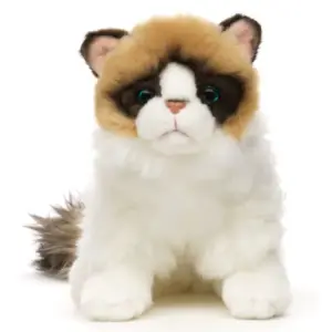 Uni Toys HKR2326 Ragdoll Cat White, Orange and Brown 35cm Sitting Plush Toy