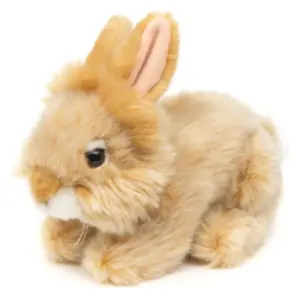 Uni Toys Q80142A-BE Angora Rabbit Beige 18cm Lying Bunny Soft Plush Toy