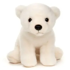 Uni Toys S10744 Polar Bear Cub White 19cm Sitting Soft Plush Toy