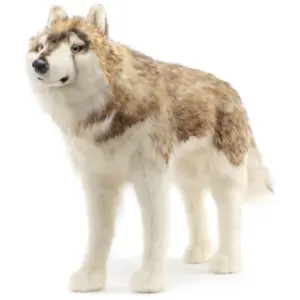 Uni Toys W091G Wolf Realistic Standing 94cm Large Soft Plush Toy
