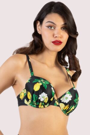 D+ Swimwear Claudette Lemons Padded Balcony Bikini Top | UK 34DD | Bettie Page Lingerie