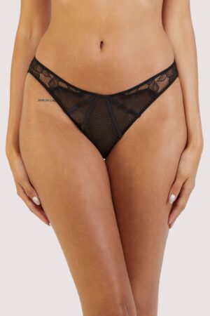 Fairfield Black Fishnet And Lace Hipster Brief | UK 22 | Felicity Hayward X PP