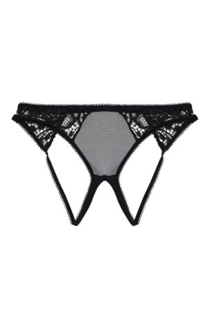 Black Lace And Mesh Ouvert Brief | UK 20 | Playful Promises