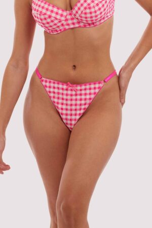 Daisy Pink Gingham Thong | UK Us 16 | Squish