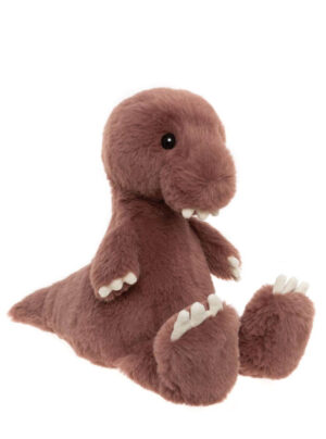 Charlie Bears Bear and Me Tushy Peg T-Rex Damson Pink Soft Plush Toy