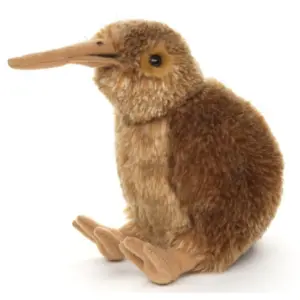Uni Toys VKI1626 Kiwi Bird Brown 16cm Sitting Soft Plush Toy