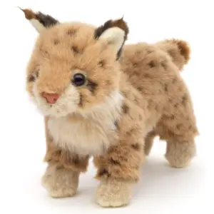 Uni Toys L23S26 Lynx Cub Spotted 24cm Standing Fuzzy Soft Plush Toy