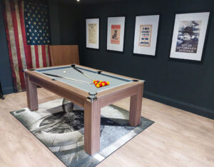Signature Warwick Pool Dining Table - Walnut Finish - 6ft & 7ft - Slate Bed Dining Room Pool Table Combo