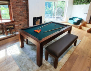 Signature Chester Walnut Pool Dining Table: 6ft, 7ft Pool Table