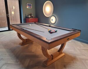 Signature Huntsman Oak and Walnut Pool Dining Table: 7ft