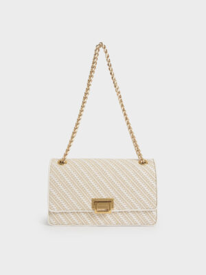 CHARLES & KEITH - Everline Woven Braided-Strap Shoulder Bag