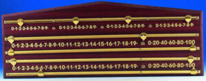 4 Player Marking Board Mahogany - UK Made