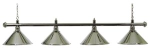 Pool Table Light - Chrome Bar with 4 Chrome Shades