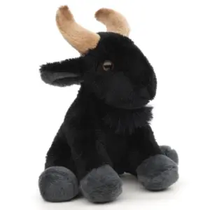 Uni Toys HZS1526 Mountain Goat Black 14cm Sitting Soft Plush Toy